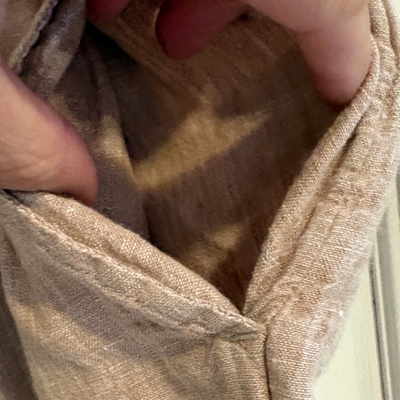 Tahari linen drawstring Brown Women's Shorts xl like new - Picture 3 of 4